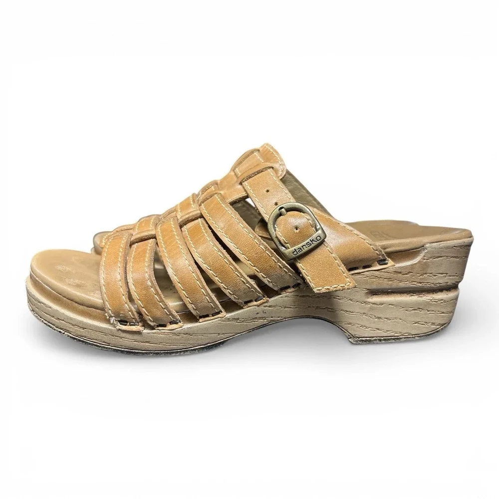 Dansko Marion Tan Leather Strappy Sandals EU 37 US 6.5 -7 - Picture 2 of 8